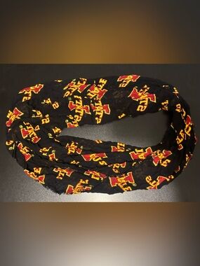 Iowa State Cyclones Black & Gold Logo Infinity Scarf